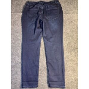 Ethyl‎ Jeans Womens 12 Blue Denim Flat Front Button Fly Straight Leg Regular Fit